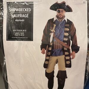 Shipwrecked Pirate Costume - Men’s XXL Halloween Costume
